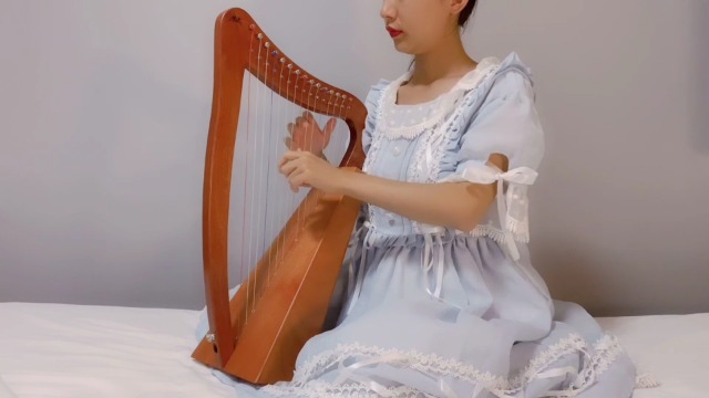 Watch Aklot 15 String Harp with international standard strings on