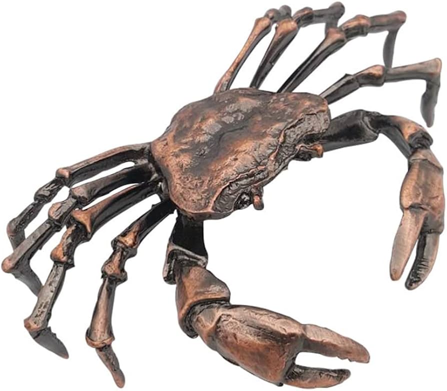 Amazon.co.jp: Kisangel 銅製のカニの像合金の蟹の置物のレトロな動物