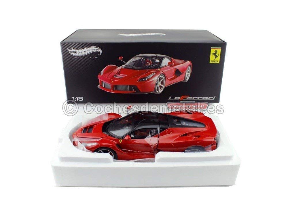 Amazon.com: Ferrari Modellauto1:18 LaFerrari Hot Wheels Elite Rot