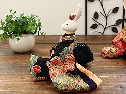 Amazon.co.jp: 凛香オルゴールドール 縮緬友禅 黒 曲名 七つの子