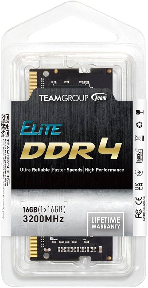 Amazon.co.jp: Memoria SODIMM DDR4 3200 16GB C22 Team Elite