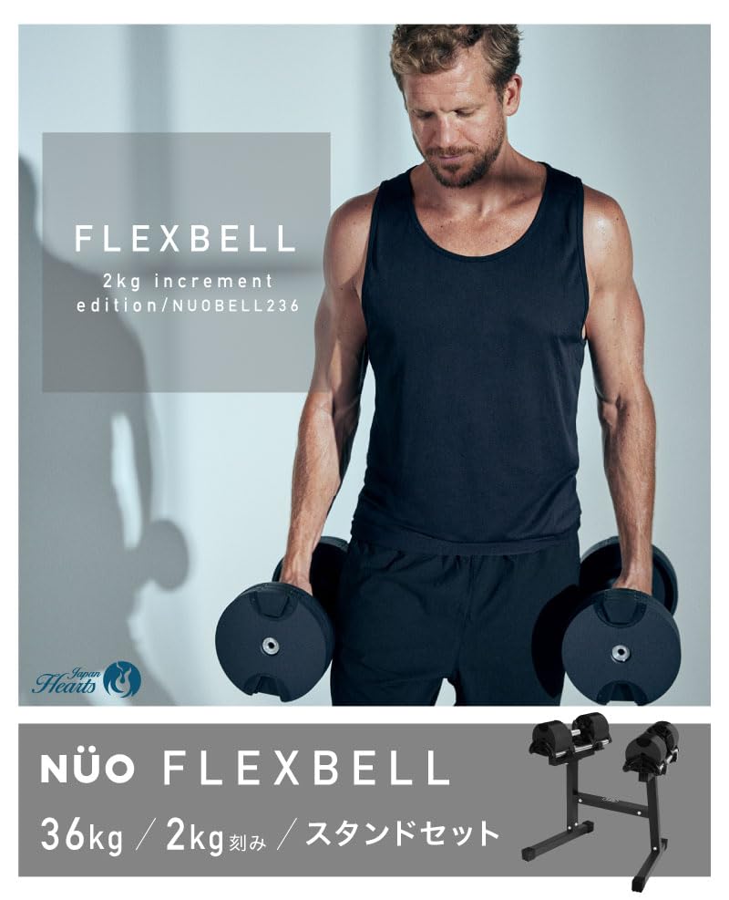 Amazon | [FLEXBELL] 可変式ダンベル 36kg×2個 2kg刻みNUO-FLEX2.0_36