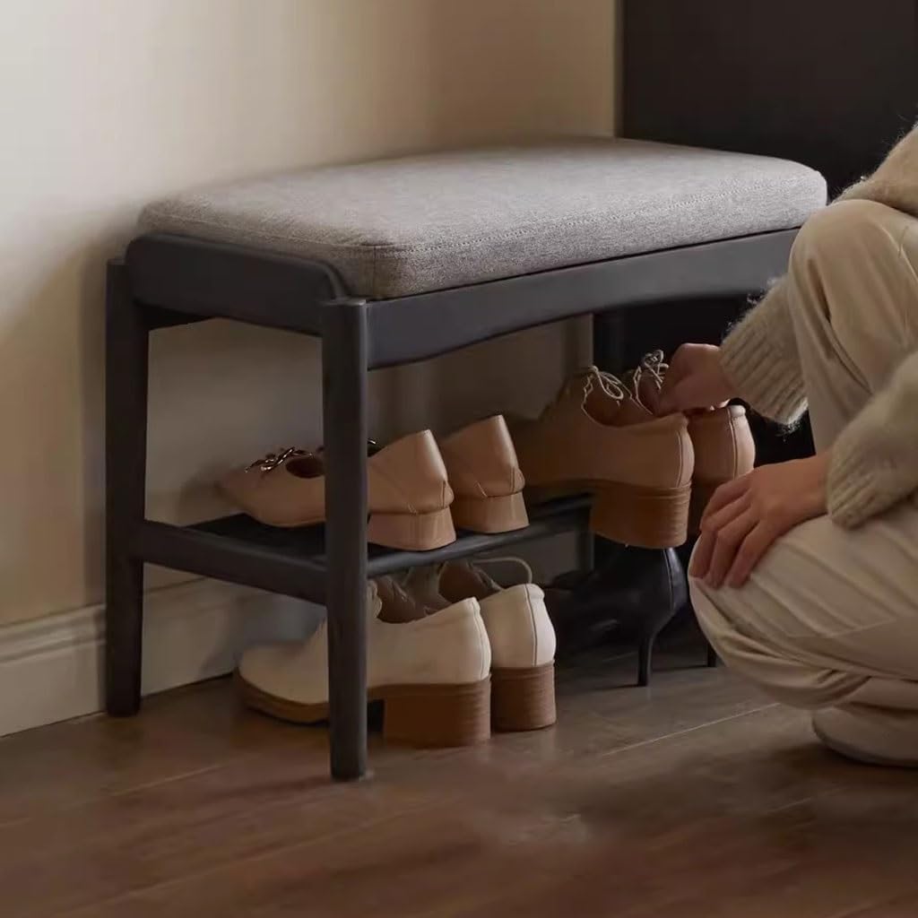 GMHN154○IDC大塚家具 オットマン フットスツール ブラック 黒 モダ