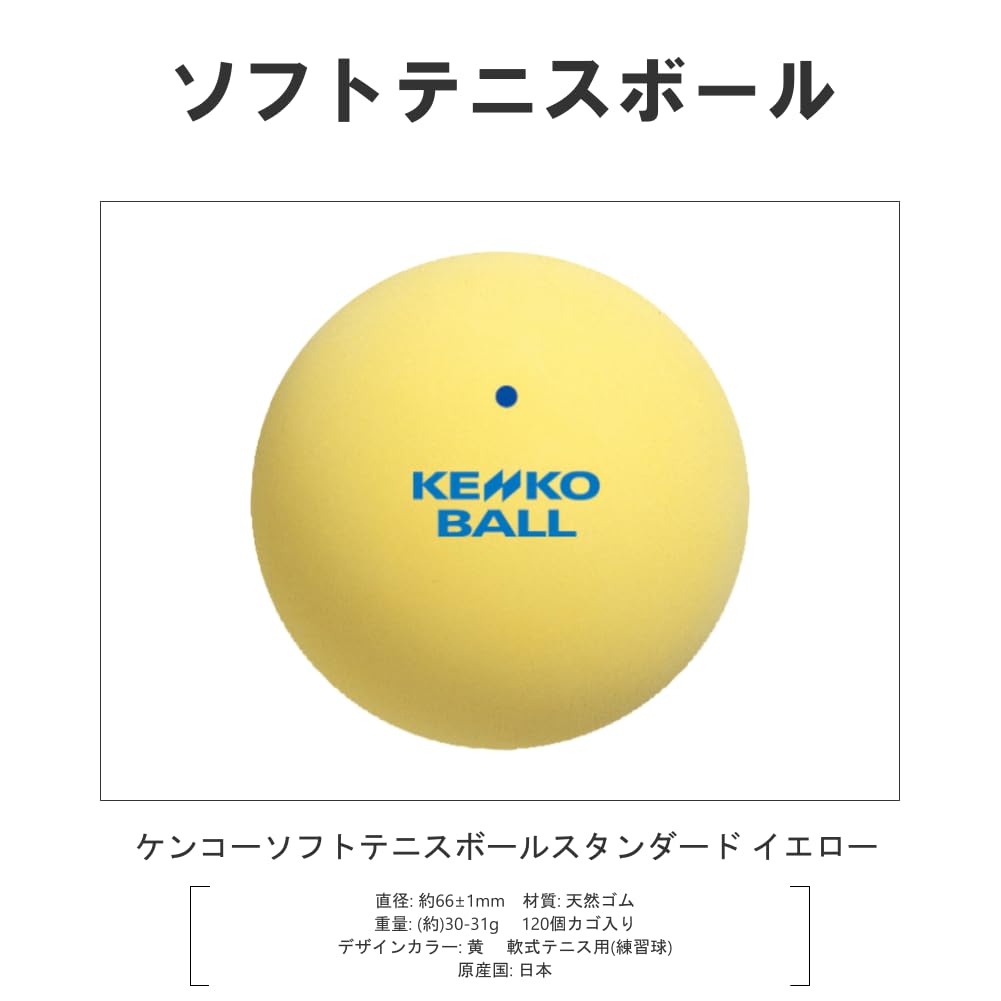 Amazon | ナガセケンコー(KENKO) ソフトテニスボール かご入りセット