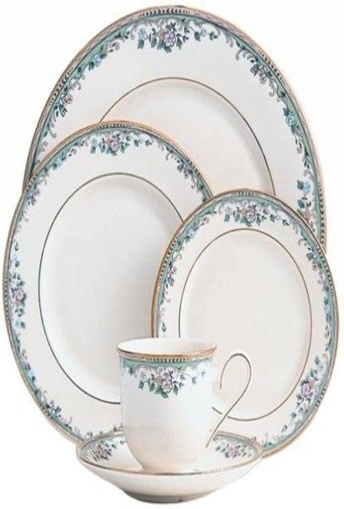 Amazon.com | Lenox Spring Vista Gold-Banded 5-Piece Place Setting