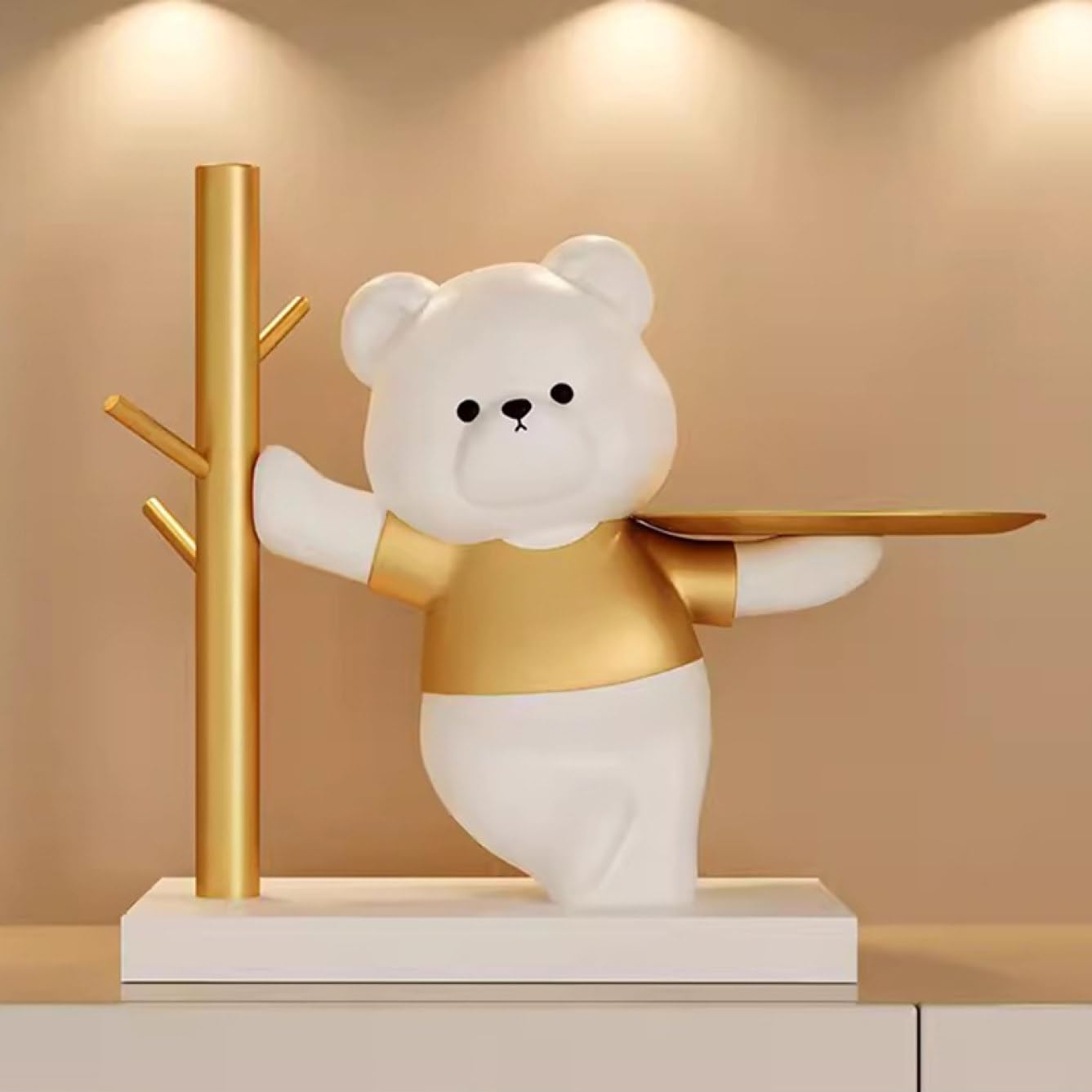 Amazon.co.jp: JAnjiaLxY 皿を捧げるクマ くま 熊 キー収納 タイプ4