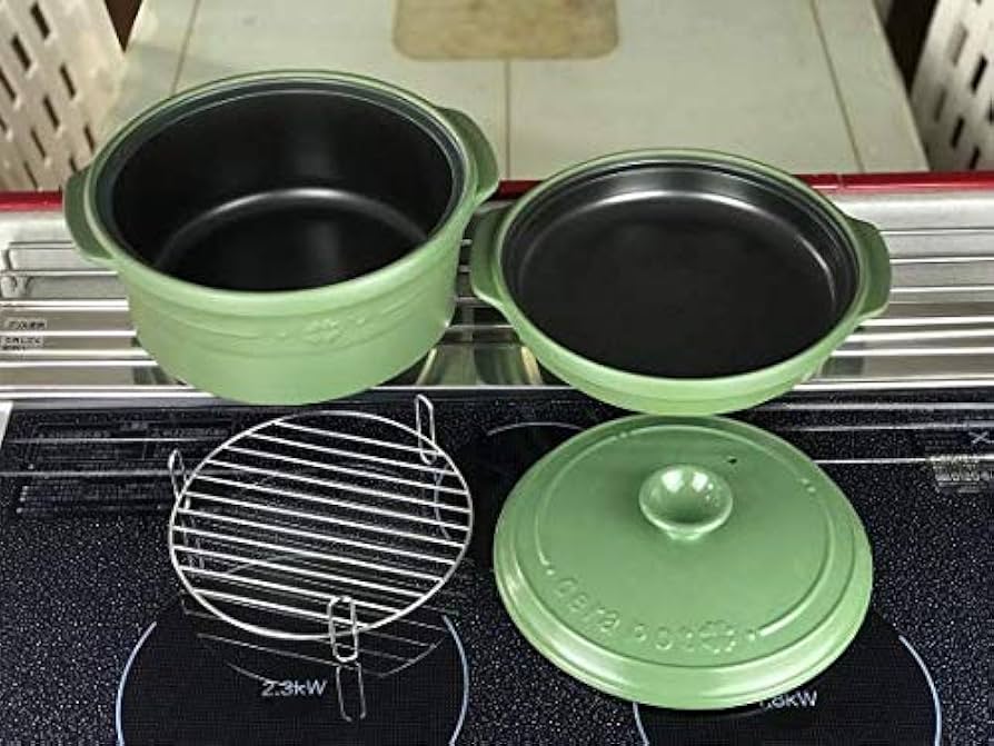 Amazon.co.jp: セラポット鍋セット (モスグリーン) : ホーム＆キッチン