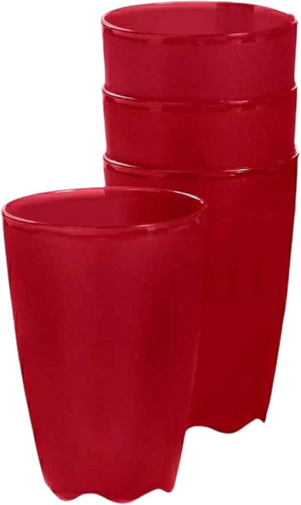 Amazon.com: Tupperware Set of 4 18 Oz Open House Tumblers in Red