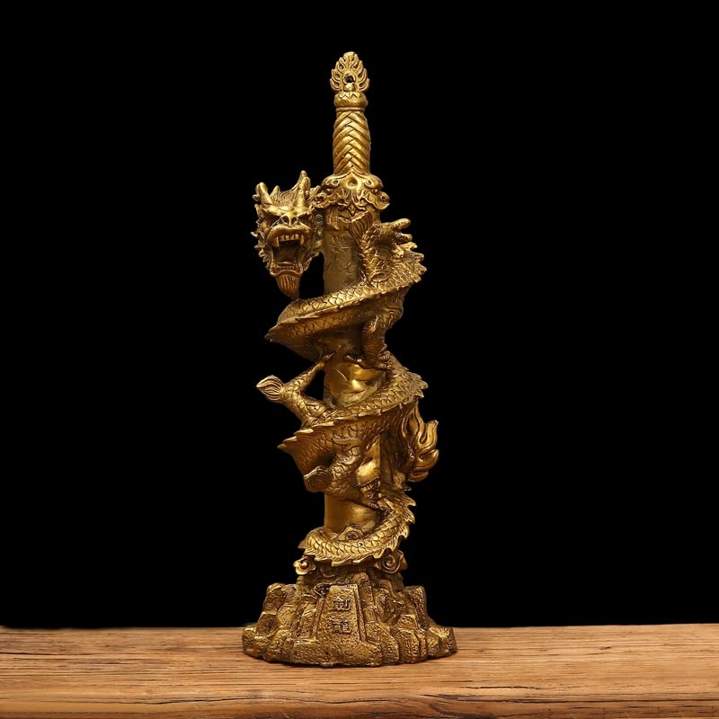Amazon｜倶利伽羅龍王剣 剣龍銅製 不動明王の化身 密教法具 倶利伽羅剣