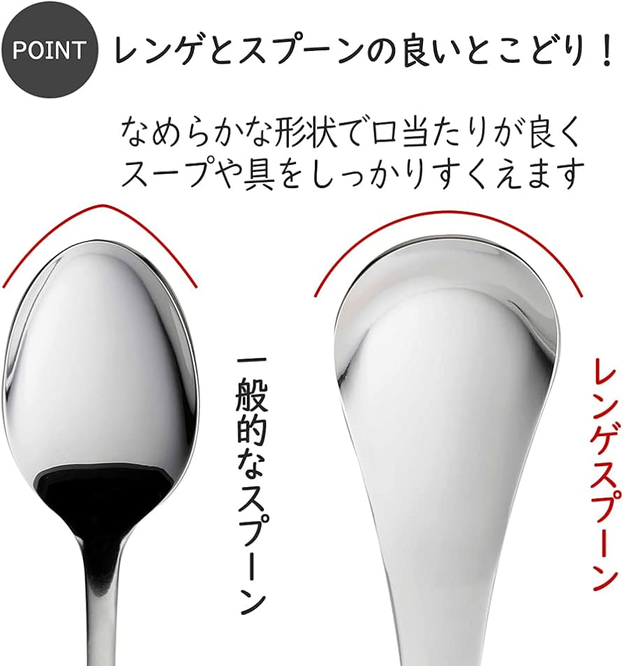 Amazon｜下村企販 レンゲ スプーン 5本組 【日本製】 食洗機対応 全長