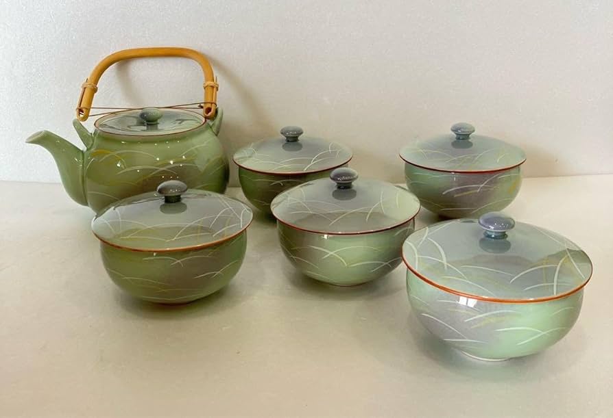 Amazon.co.jp: 有田焼福幸窯 茶器揃急須 蓋付き湯呑み 茶道 来客用