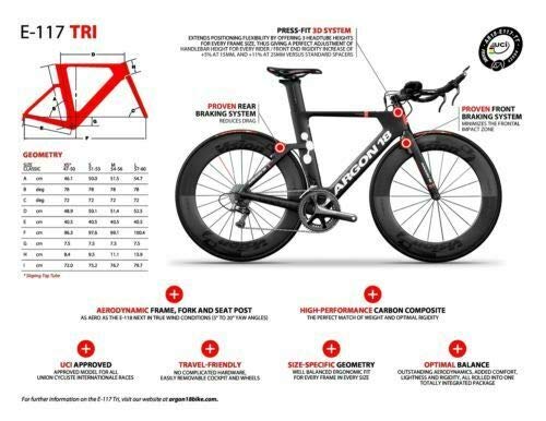 Amazon | ARGON18 トライアスロンバイクフレーム TT リムブレーキ E