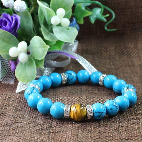 Amazon.co.jp: 天然石 旅のお守り ブルーターコイズ＆タイガーアイ