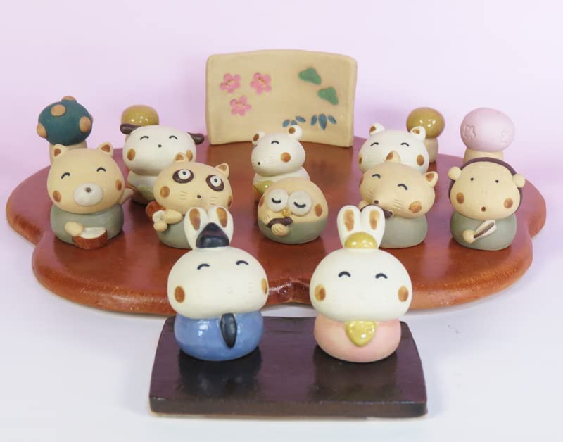 Amazon | 雛人形：森の雛セット/羽田桂子（サバイディー）/ 陶器/ | 平