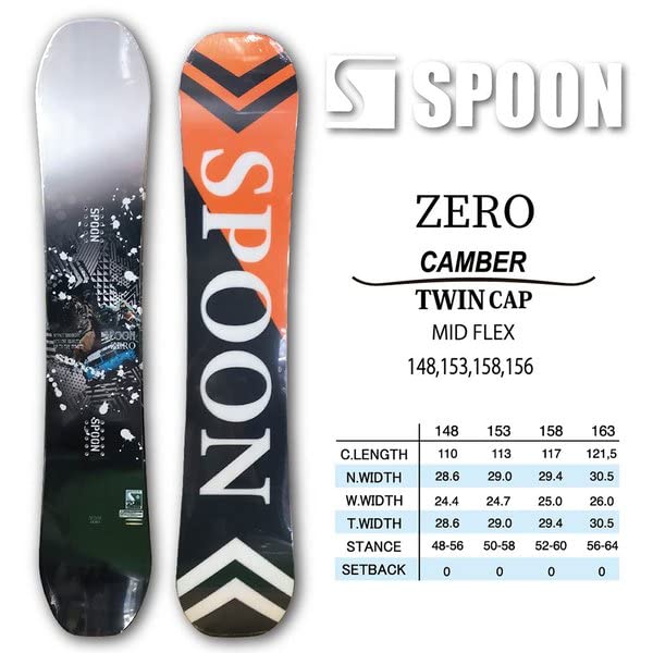 Amazon | スノーボード スノボー 板 SPOON ZERO 2023 モデル メンズ