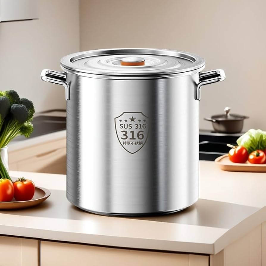 Amazon | Sadior SUS316 ステンレス鋼 ずんどう鍋 深型 寸胴 耐熱防錆