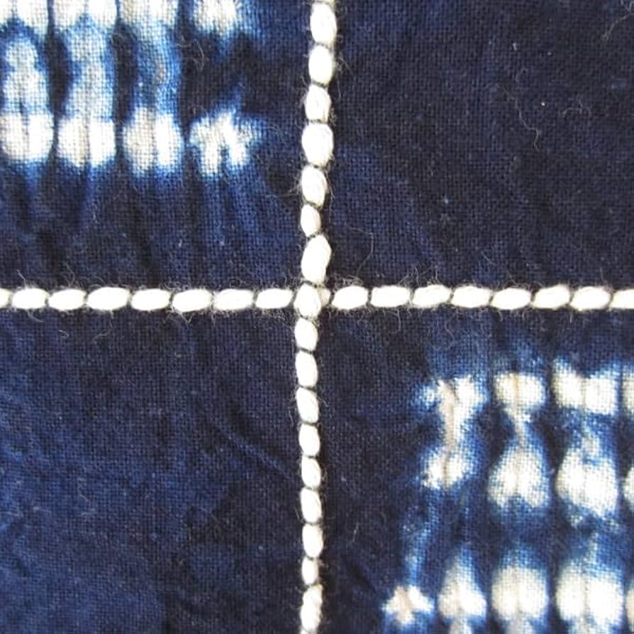 Amazon.co.jp: 品 本藍染布 手絞り ろうけつ染め 110 x 110cm : ホビー