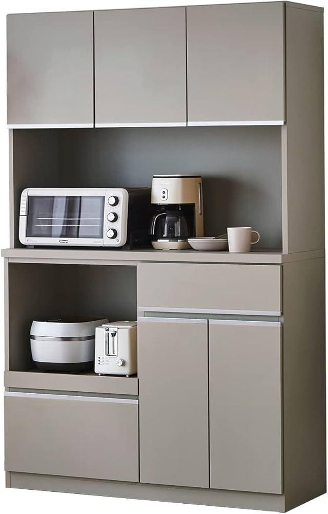 Amazon.co.jp: KAGUCOCO 食器棚 レンジ台 完成品 [ナポリ 幅120(116.3