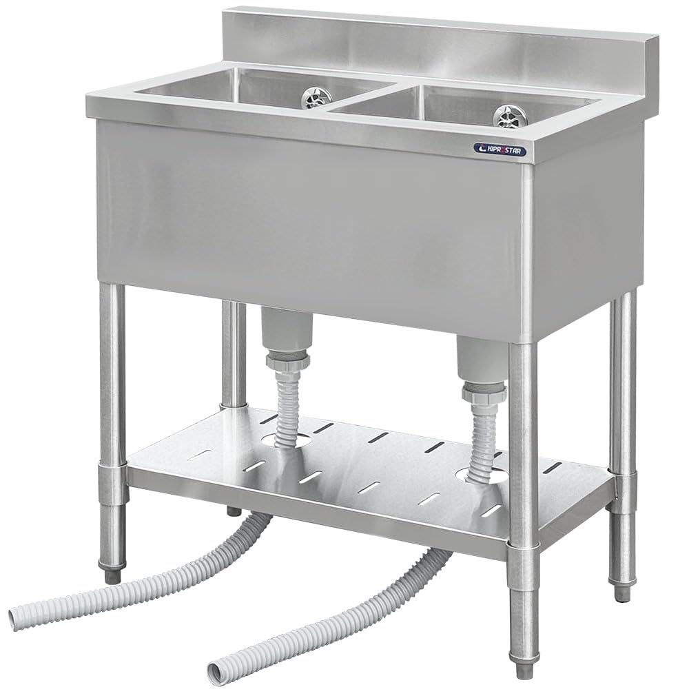 Amazon.co.jp: 業務用 シンク 2槽式 ステンレス 1.2mm厚 実用新案登録