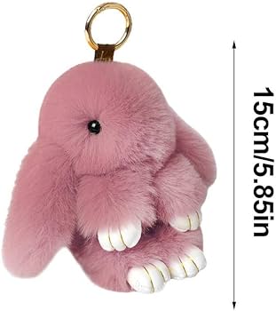 Amazon.co.jp: うさぎのキーホルダー、ふわふわのうさぎのキーホルダー