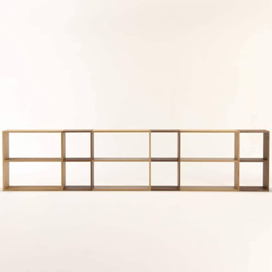 Amazon｜無印良品 スタッキングシェルフ・ワイド・2段・オーク材 幅