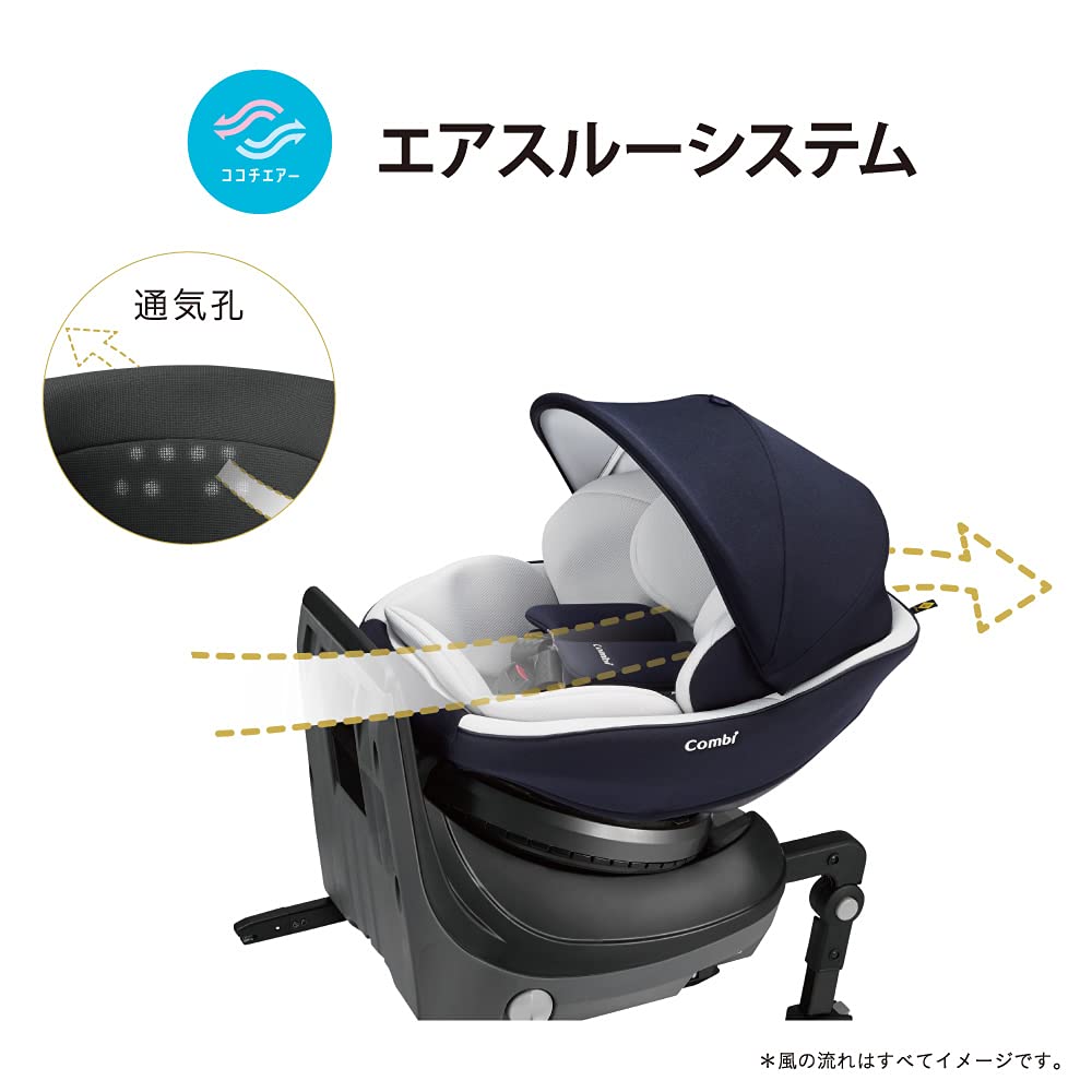 Amazon | コンビ ISOFIX固定 新生児対応 回転式 チャイルドシート