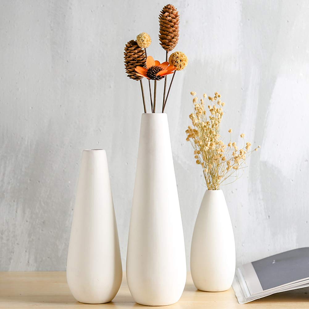 Amazon.co.jp: YHOMBES 花瓶 陶器 フラワーベース 北欧 白 おしゃれ
