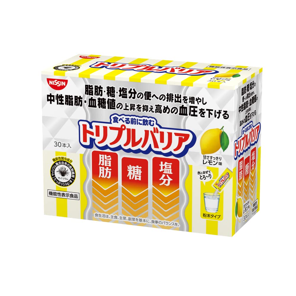 Amazon | 日清食品 トリプルバリア 甘さすっきりレモン味 1箱 30本入