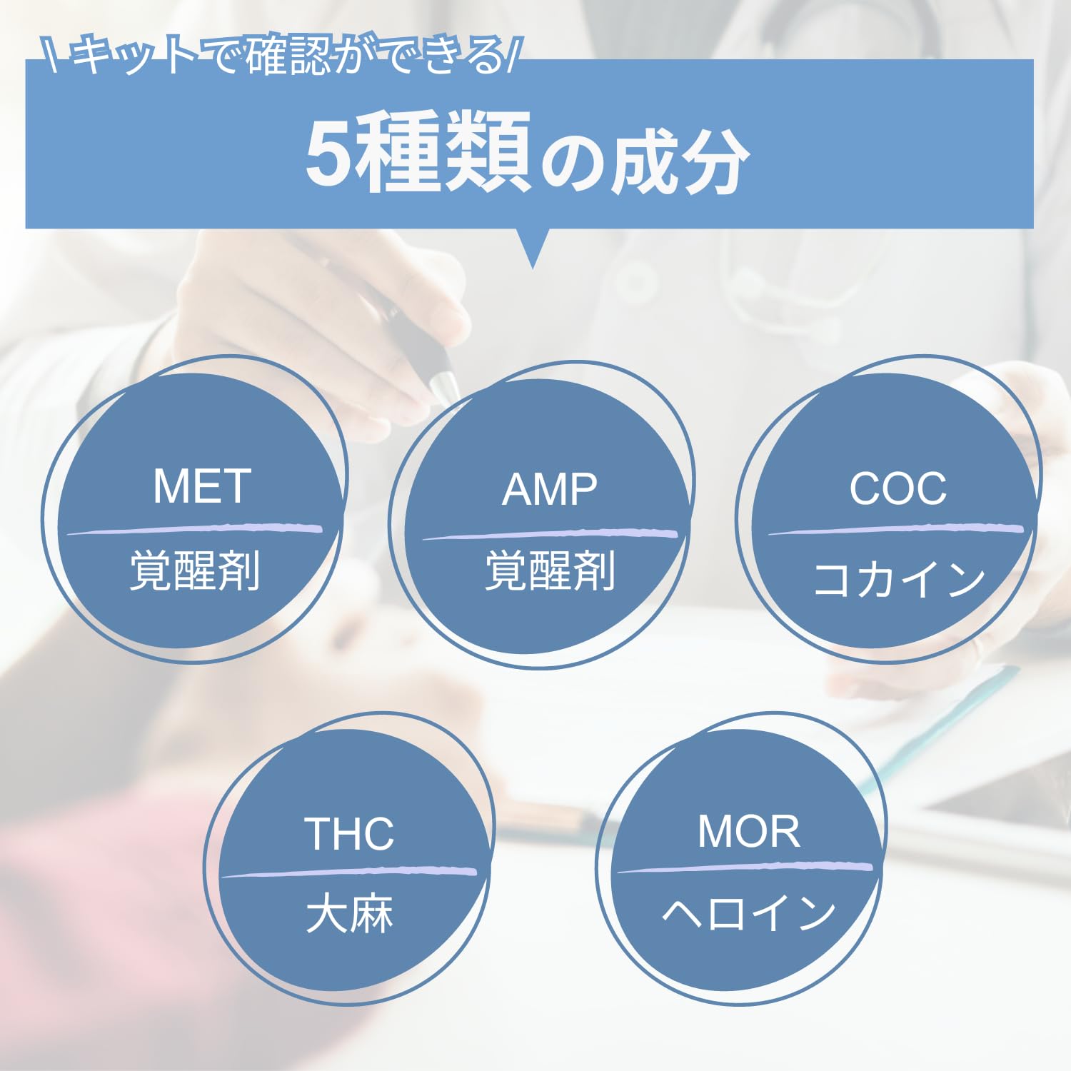 Amazon.co.jp: 5種類検出 薬物尿検査キット (最短1分/尿検査/1個) 薬物