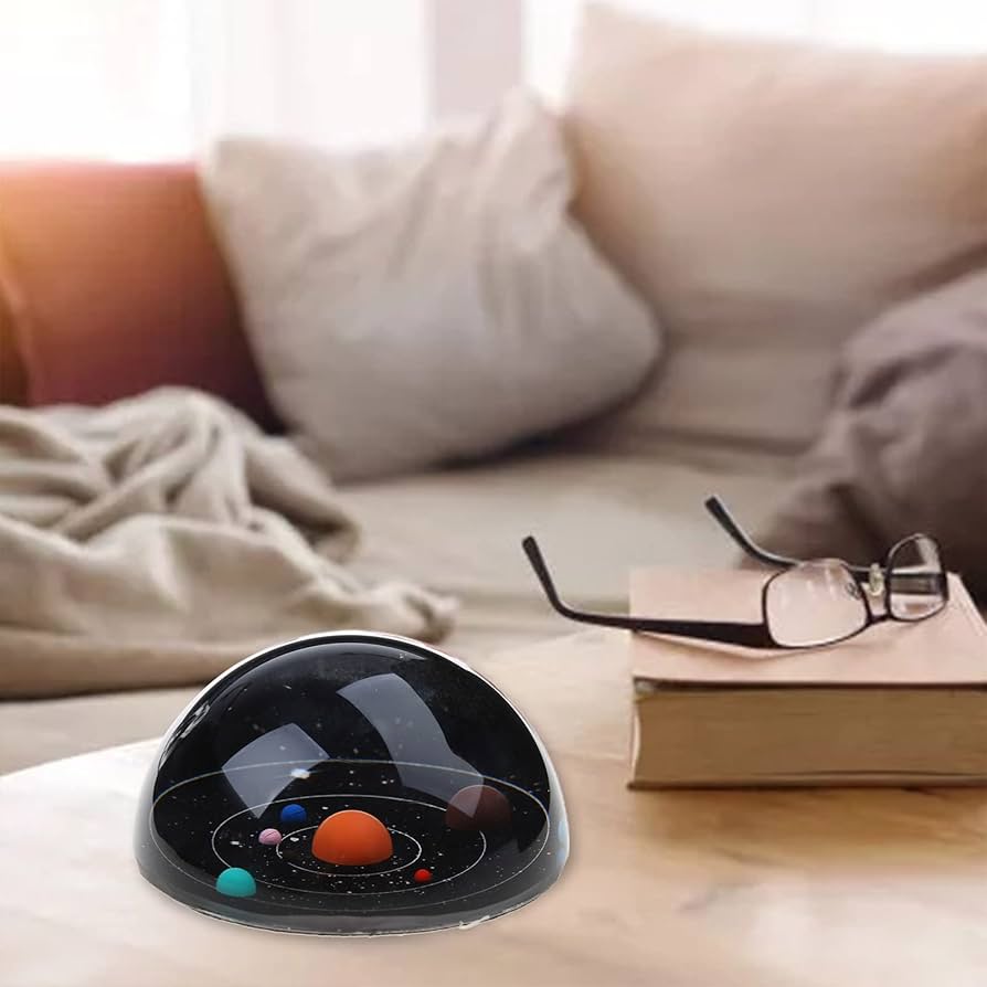 Amazon.co.jp: 文鎮 ペーパーウェイト クリスタル 太陽系 ソーラー