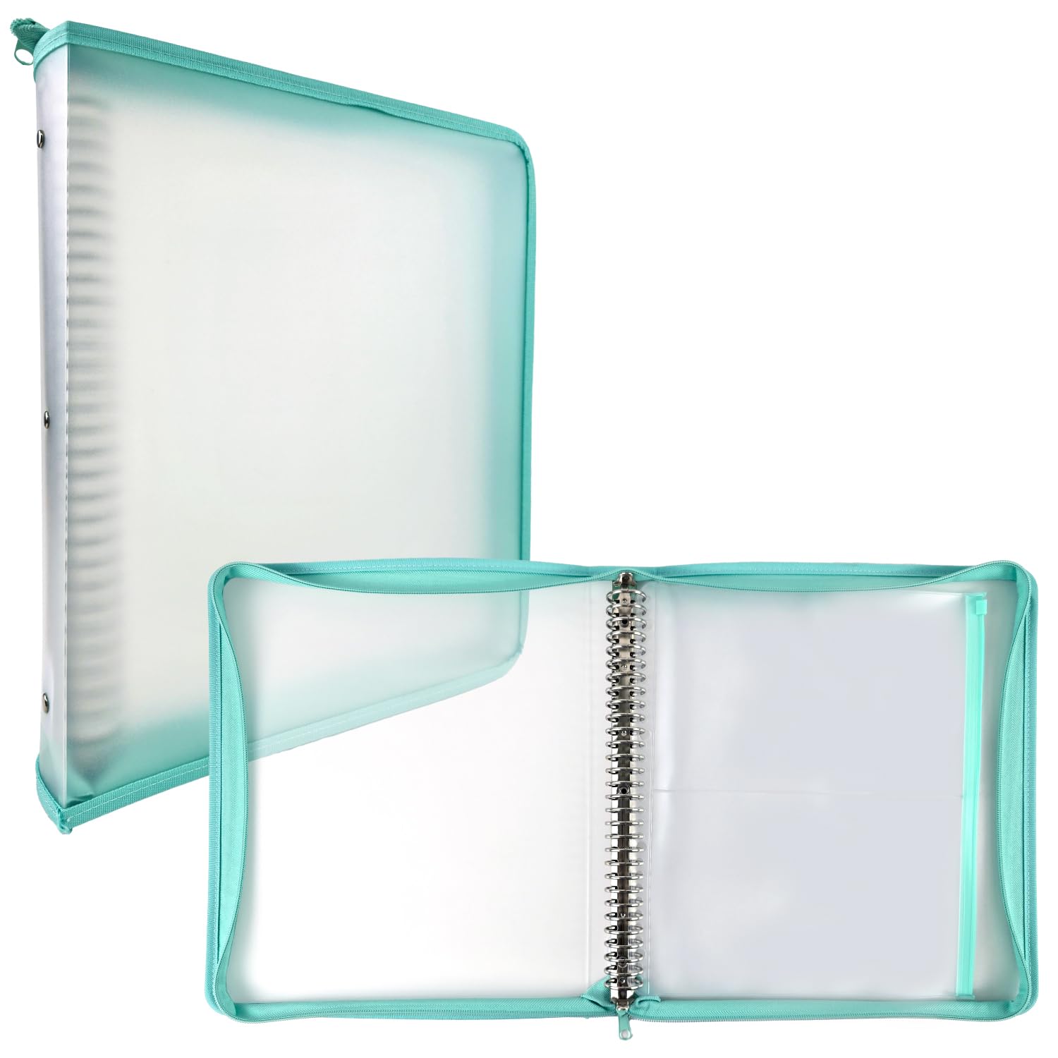 Amazon | mottoカミモノフリーク ファスナー付きバインダー ミント