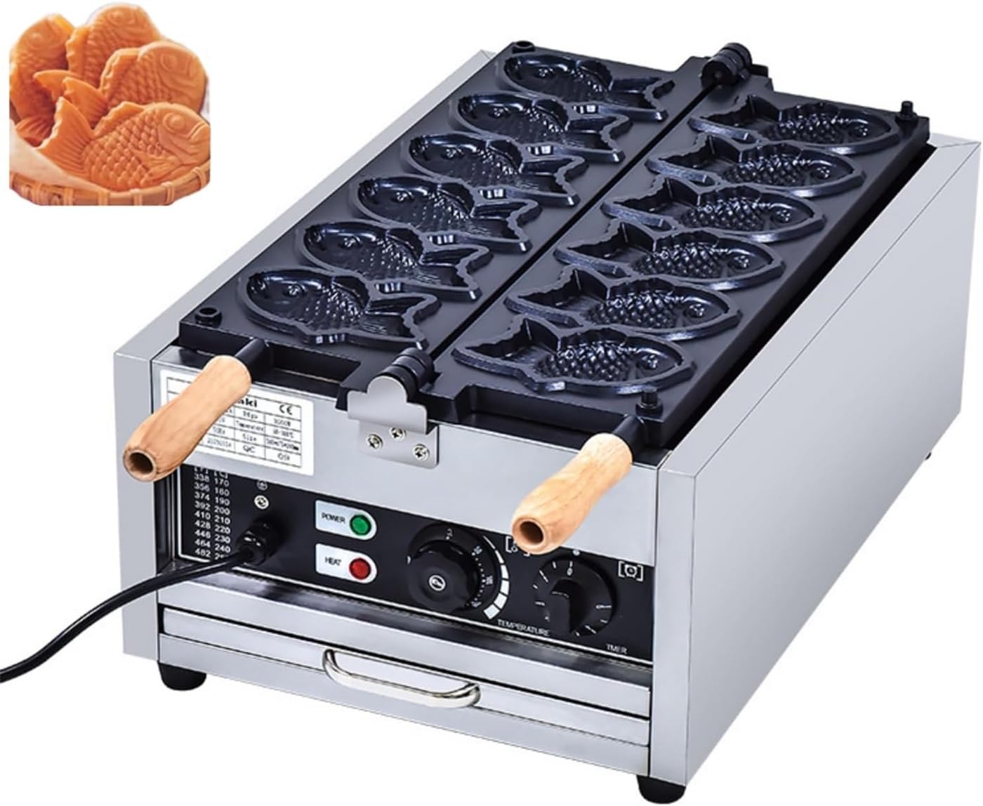 たい焼き器☆天然ガス☆5×2連☆業務用器具☆