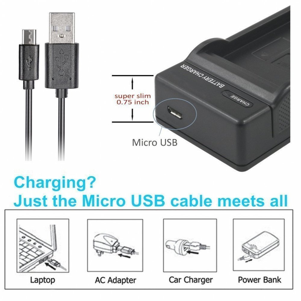 Amazon.com : Micro USB Battery Charger for Canon PowerShot SX200