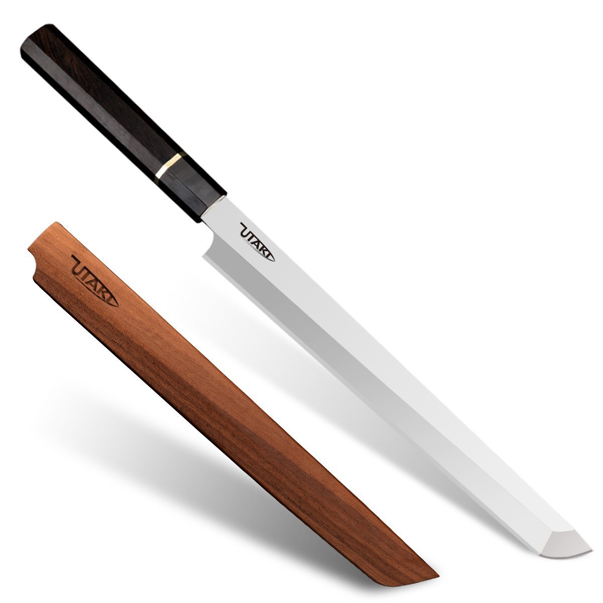 Amazon | Utaki 蛸引包丁 刺身包丁 柳刃包丁 刃渡り280 先丸蛸引き包丁