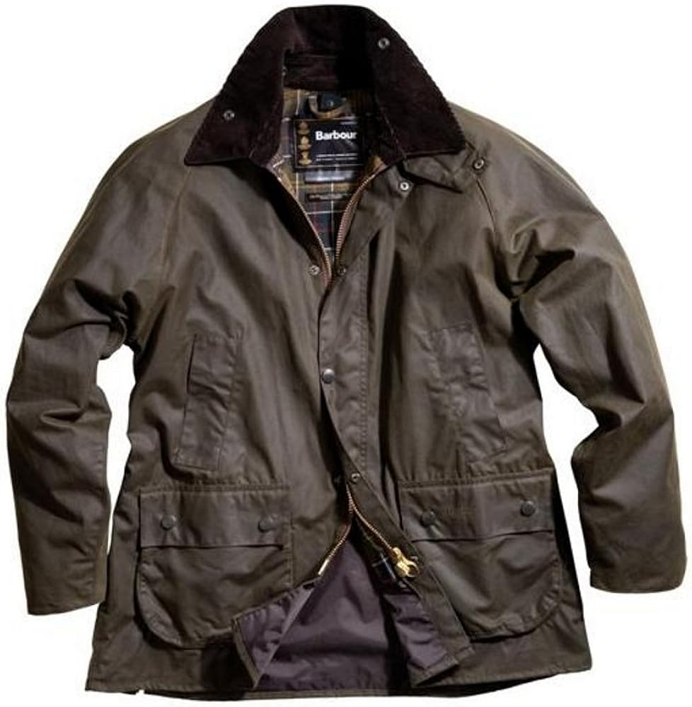 Barbour Men's Classic Bedale Waxed Cotton Jacket 36 Olive at