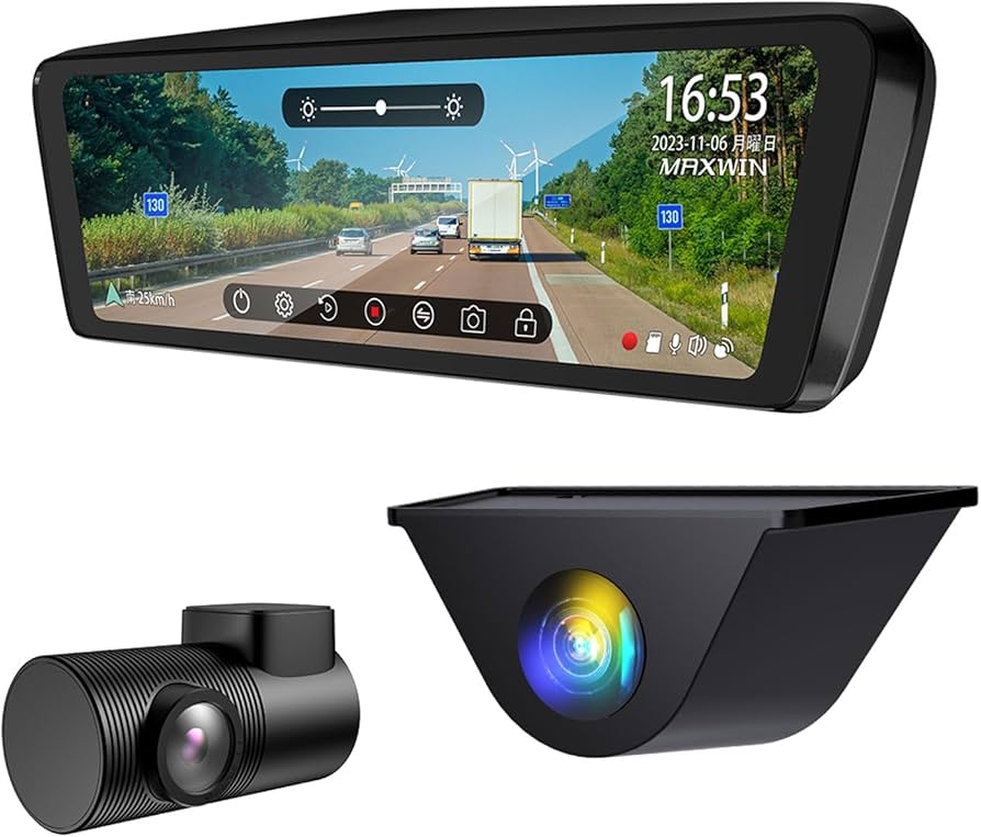 Amazon | MAXWIN ドライブレコーダー ミラー型 純正ミラー交換 拡大