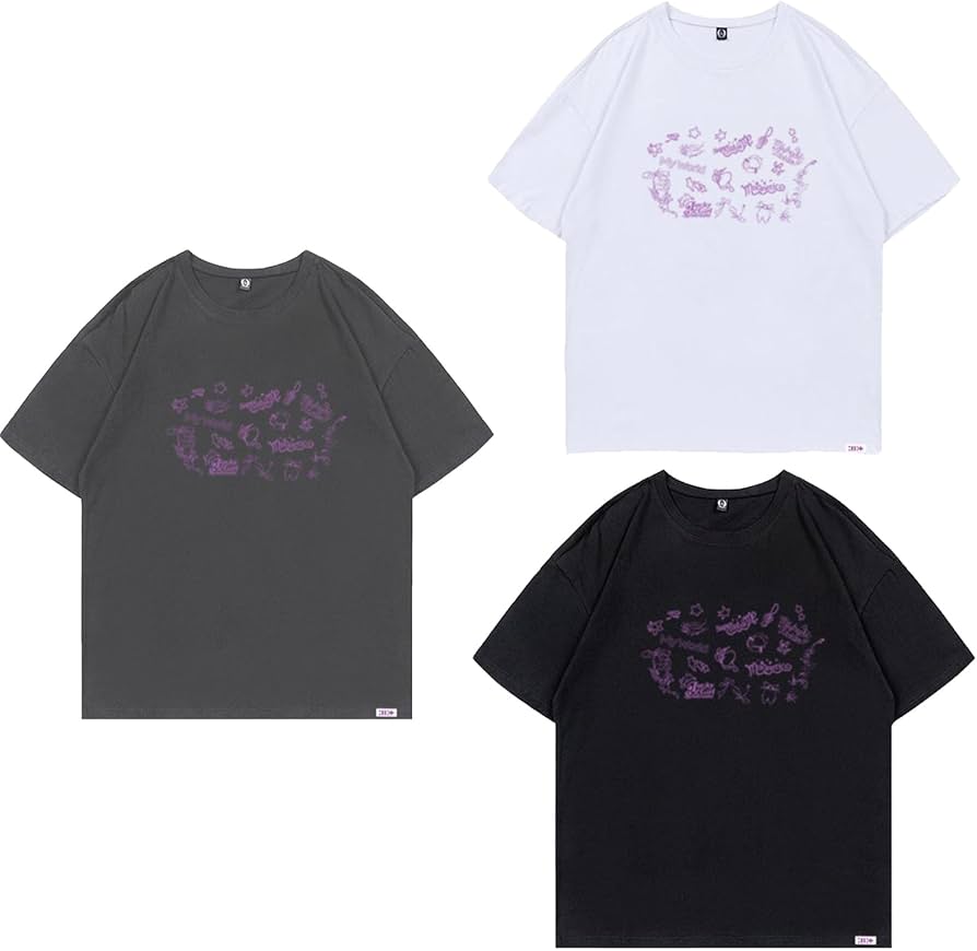 Amazon.co.jp: [HESHI] ILLIT Tシャツ 丸首の上着 半袖 SUPER REAL ME
