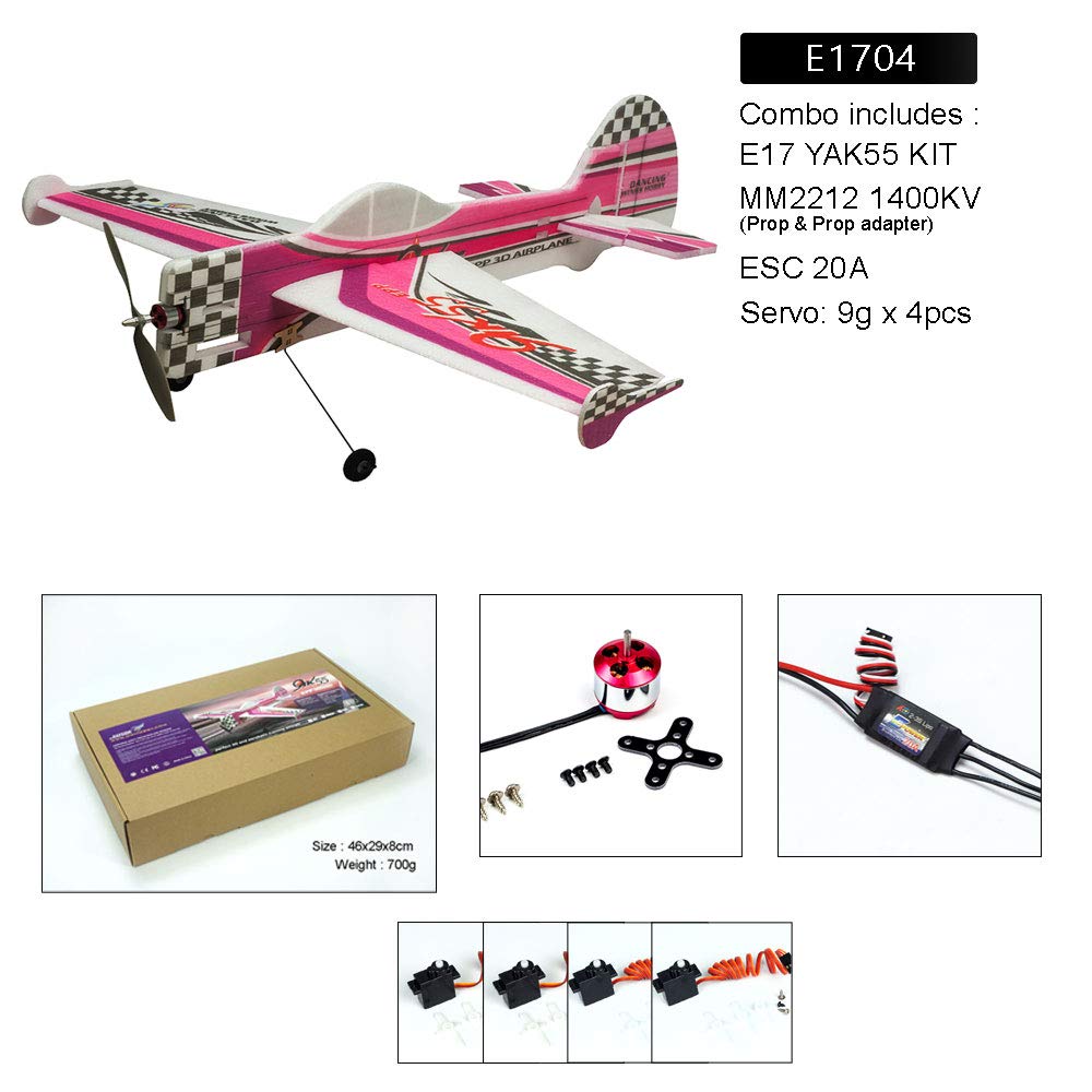 Amazon.com: DW Hobby 3D Flying Airplane YAK55 800mm Wingspan 4CH