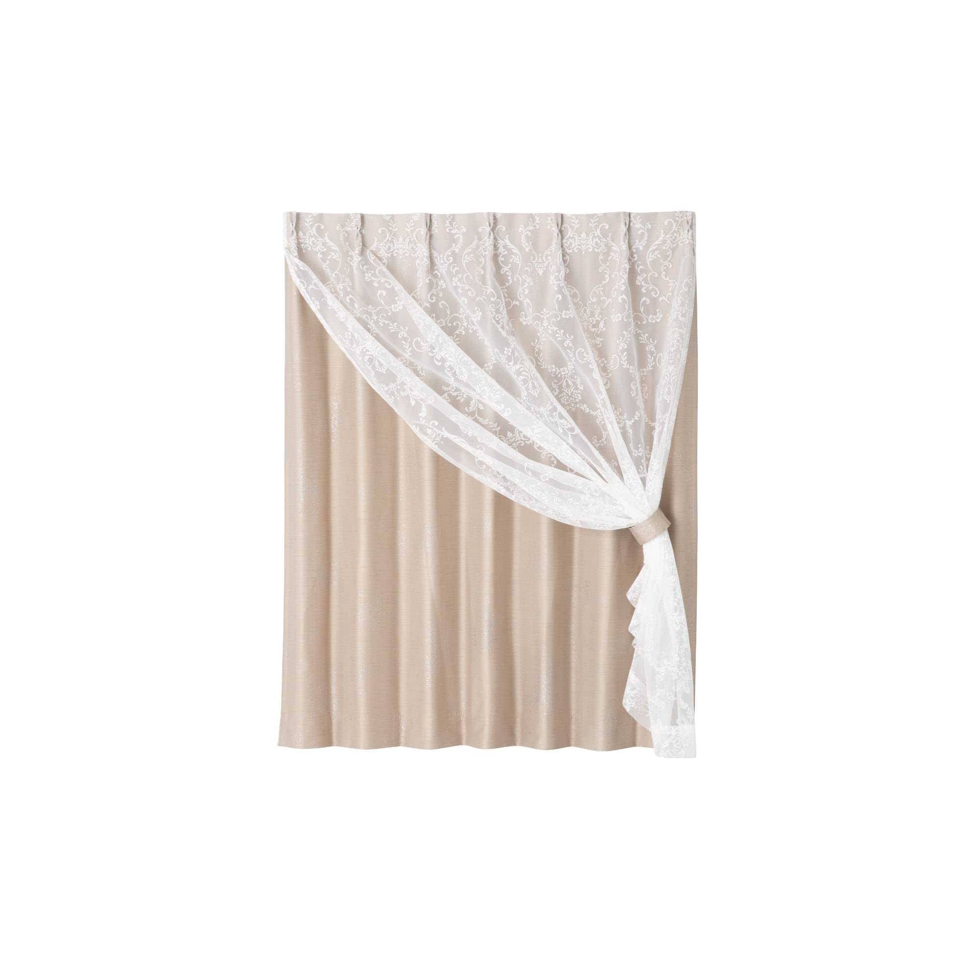 Francfranc リパヴォネ カーテンライトベージュ H2000×W1000