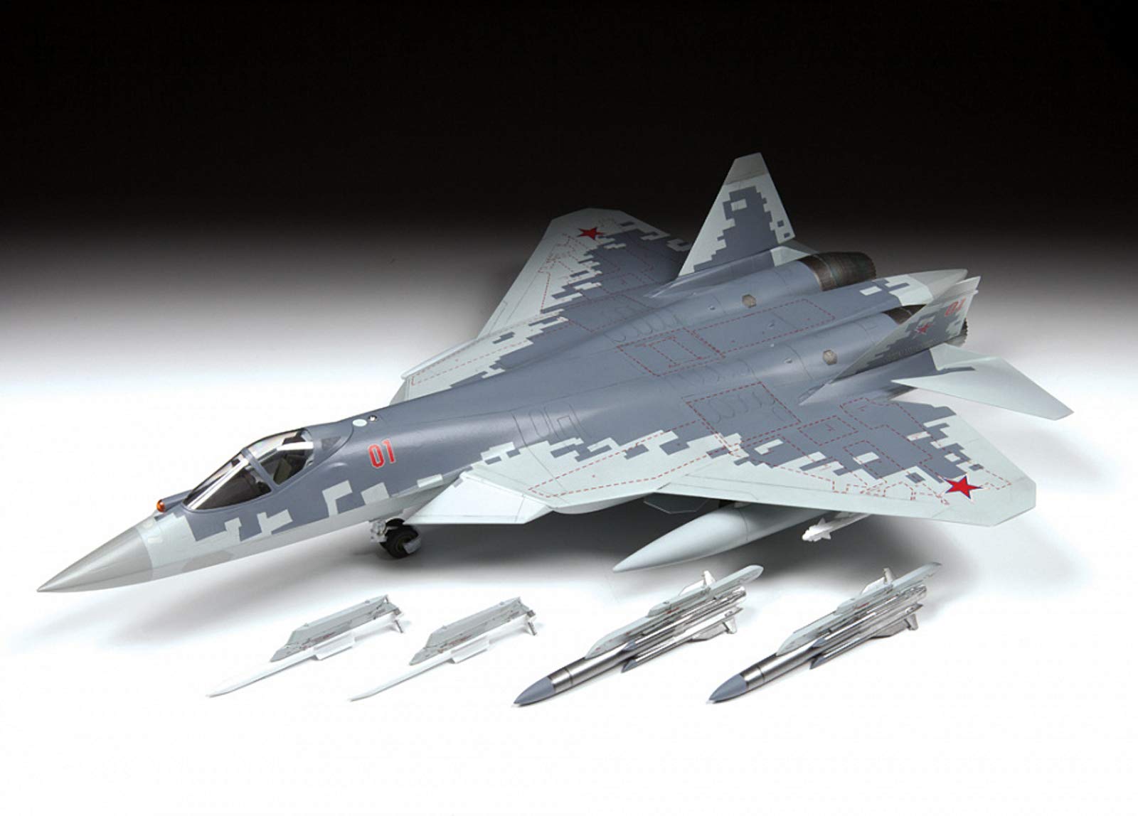 zvezda ズベズダ 1/48 Su-57 Zvezda 1/48 Su-57 Felon | Model Paint