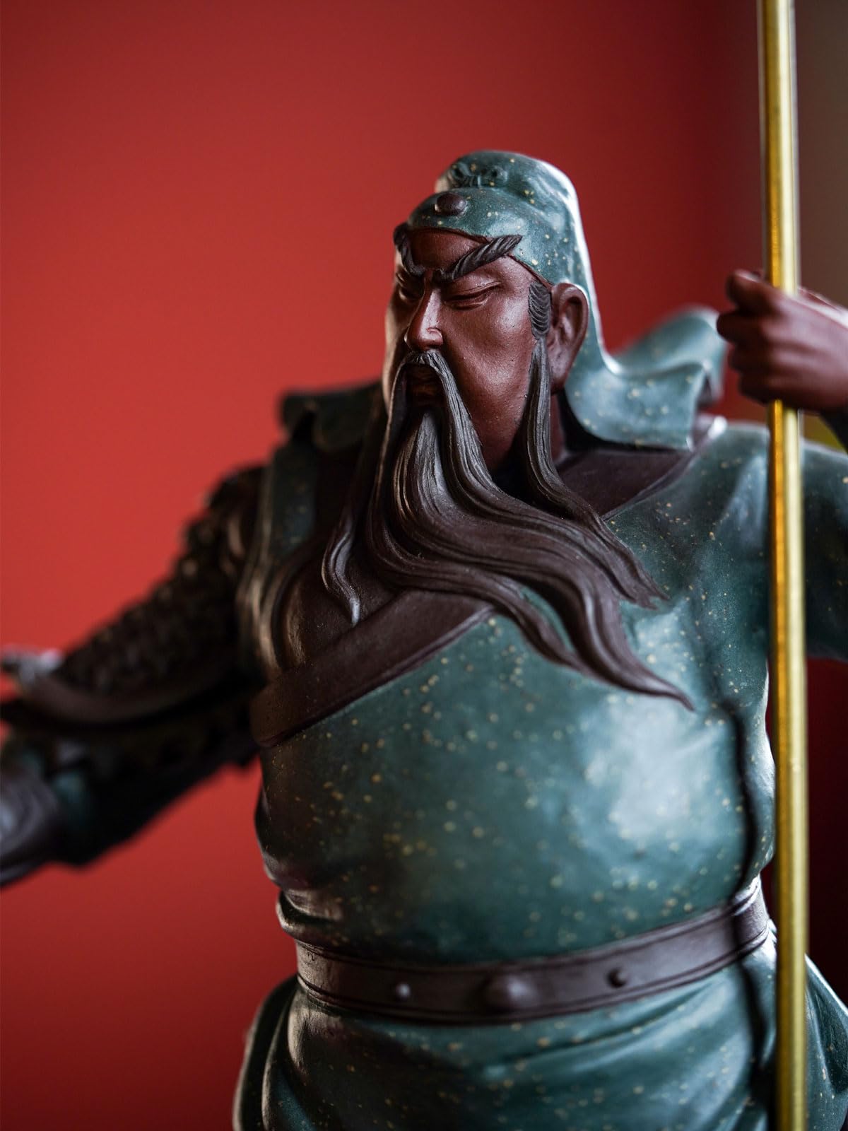 Amazon.co.jp: 匠の逸品(三国志) 関羽 置物【関羽像（関公像）】武財神