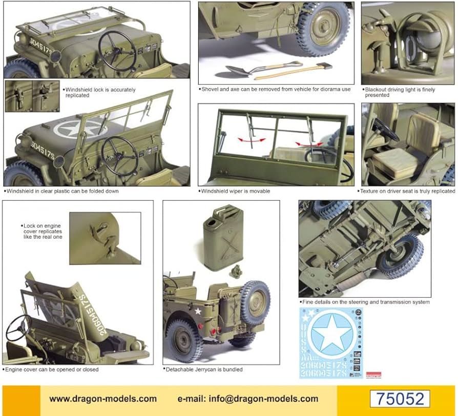 Amazon | ドラゴン 1/6 第二次世界大戦 アメリカ軍 1/4トン 4×4