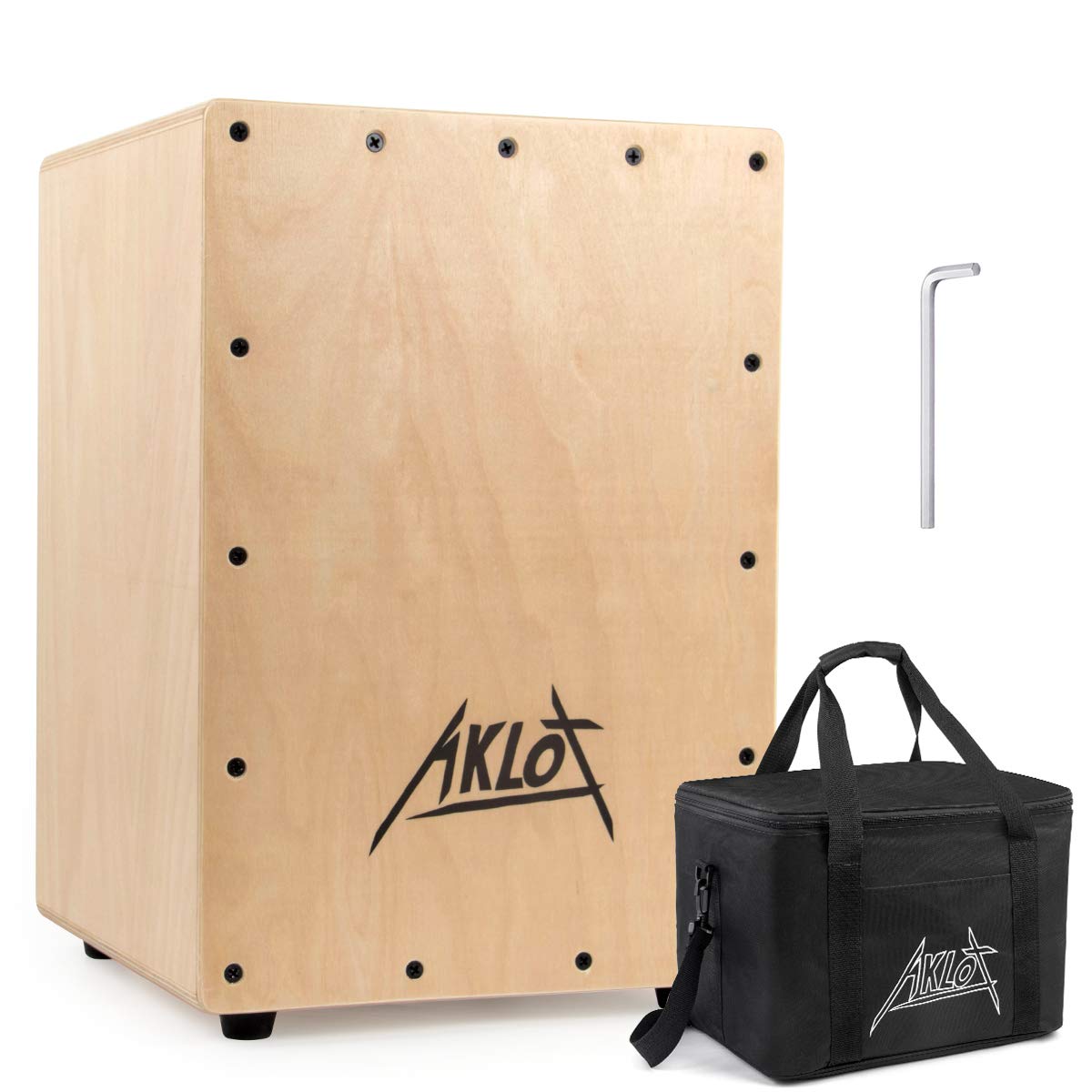 Amazon | AKLOT カホン, ボックスドラム Cajon 木製 パーカション