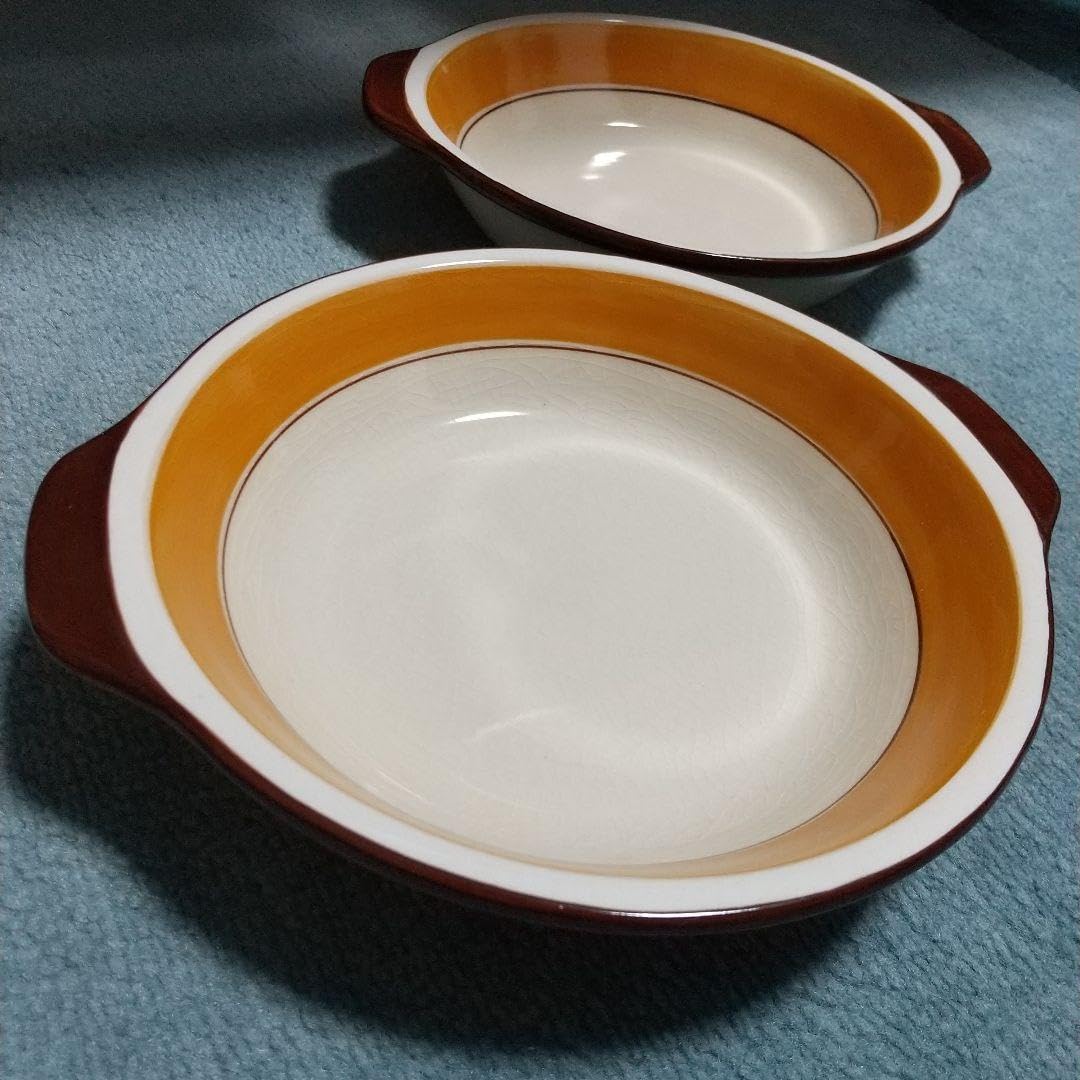 Amazon.co.jp: ASAKE SOLAR ストーンウェアスープ皿2枚セット