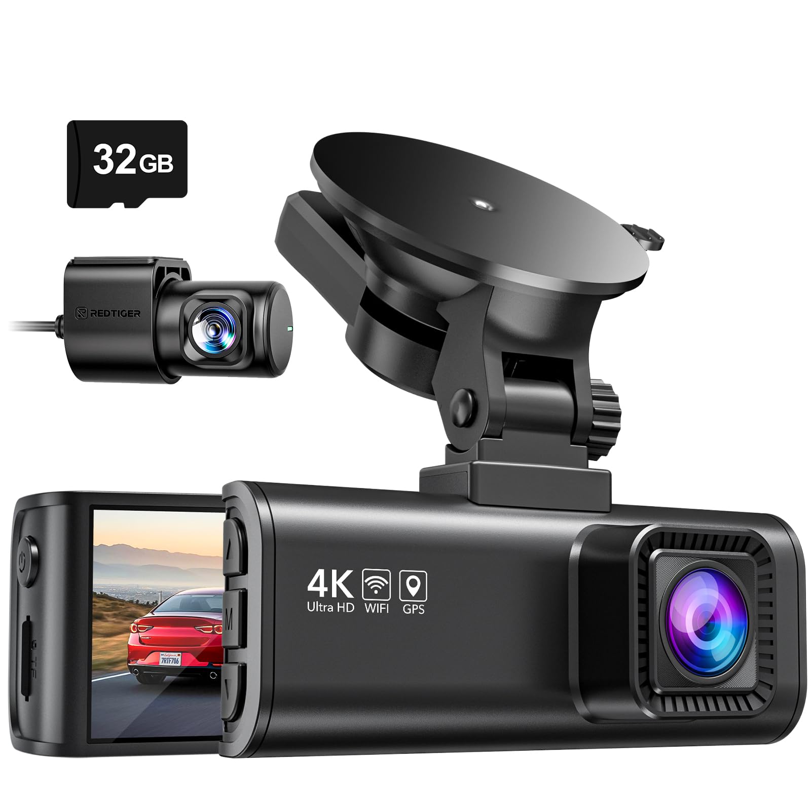 Amazon | REDTIGER 最新型 ドライブレコーダー 前後カメラ 4K UHD 800
