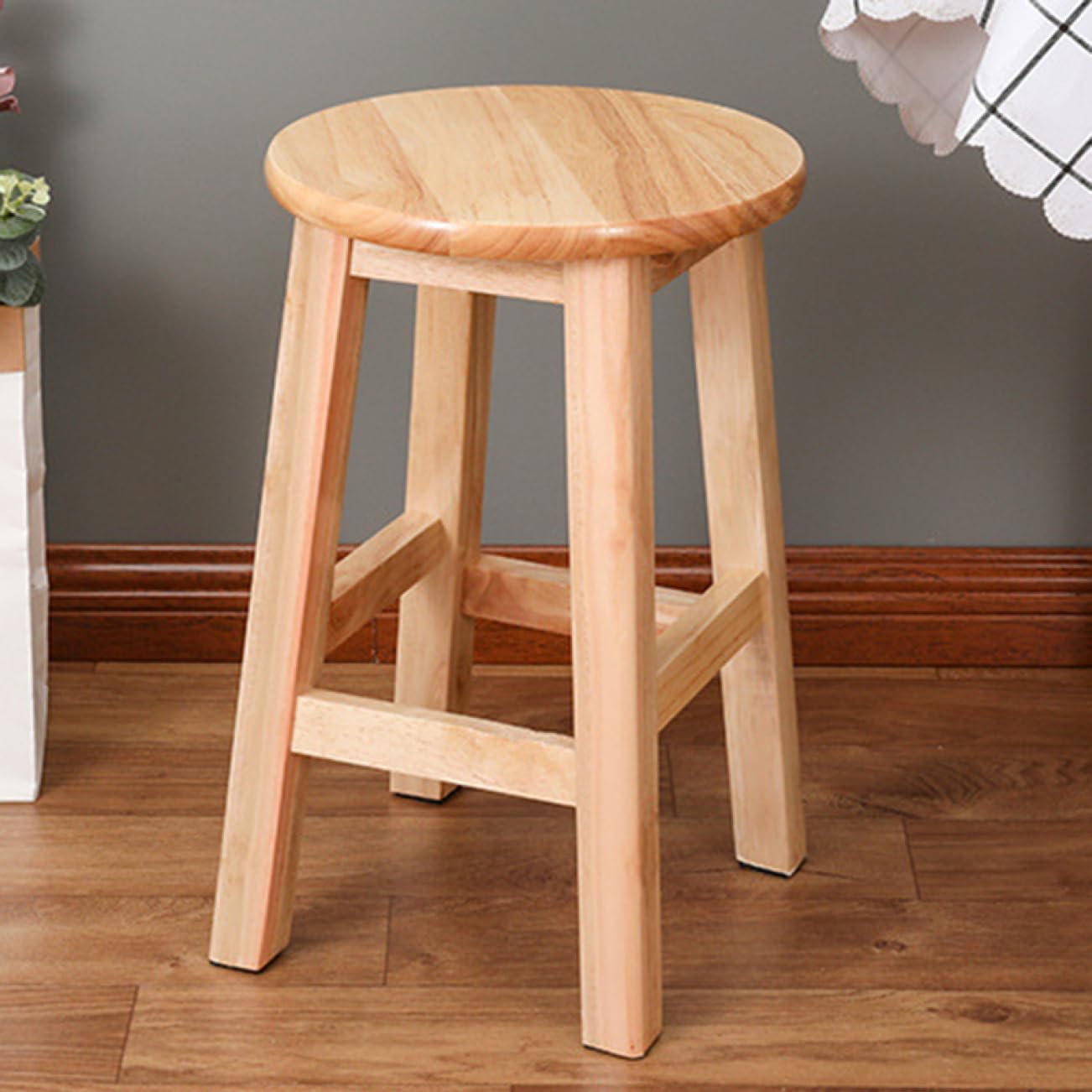 Amazon.co.jp: THLD フラワースタンド 花台 オシャレ 丸 無垢材 ウッド