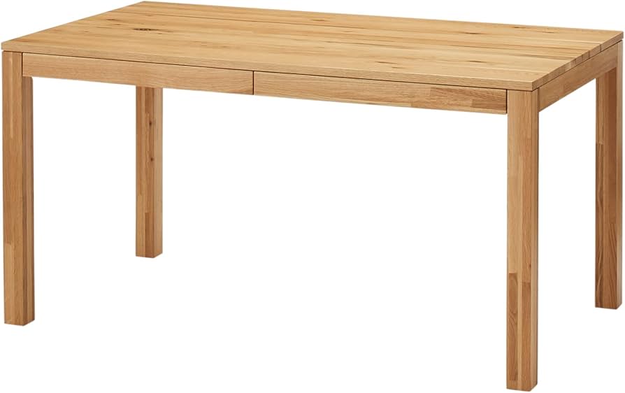 Amazon.co.jp: 無印良品 木製テーブル オーク材 幅140×奥行80×高さ72cm