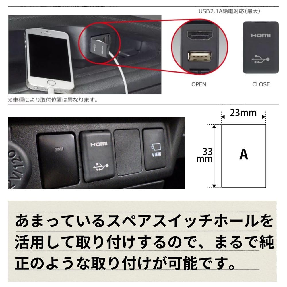 Amazon.co.jp: トヨタ純正部品 USB/HDMIケーブル 086B0-00010 純正ナビ