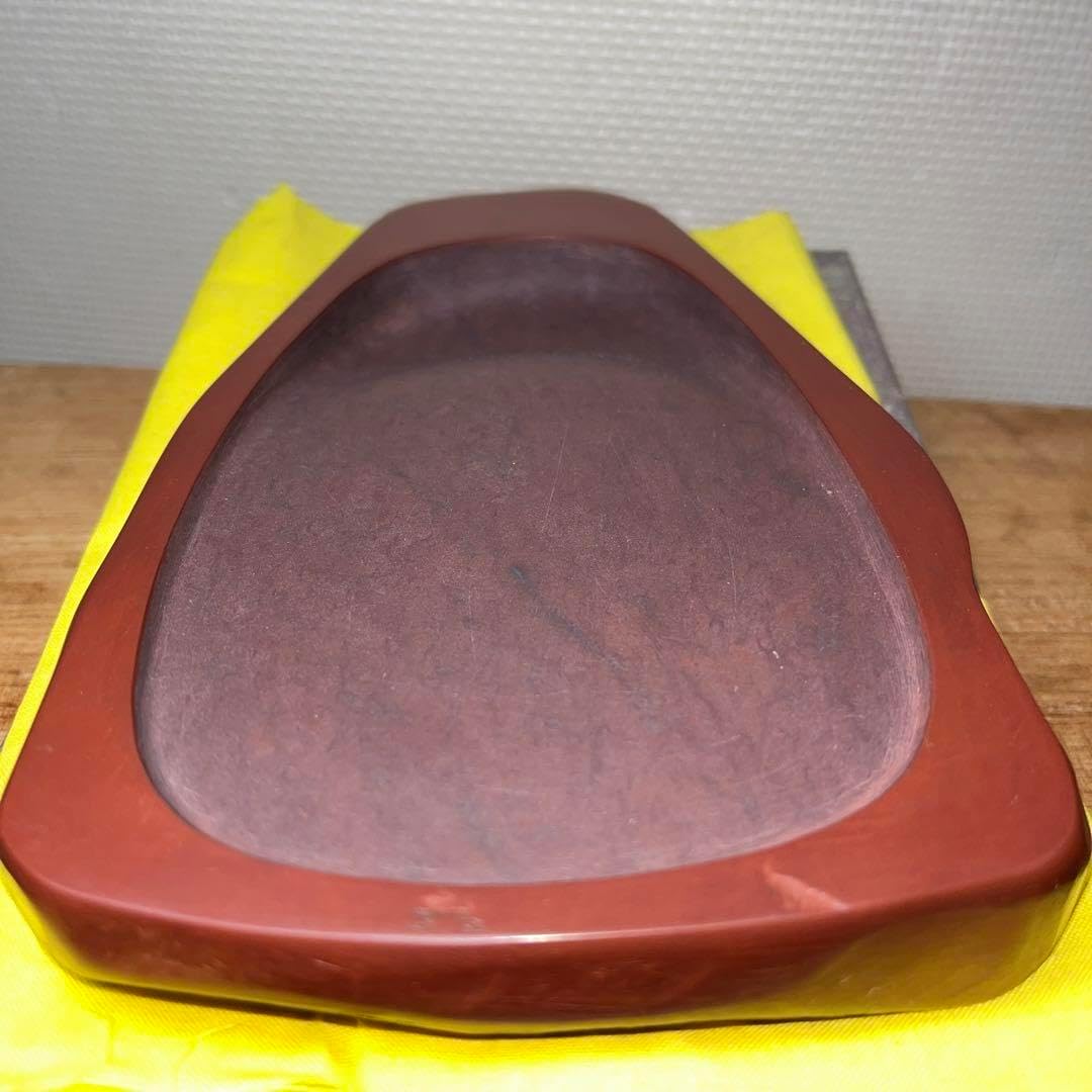 岩手県 紫雲石硯 佐藤鐡治 天然硯 石紋綺麗 レアな作品