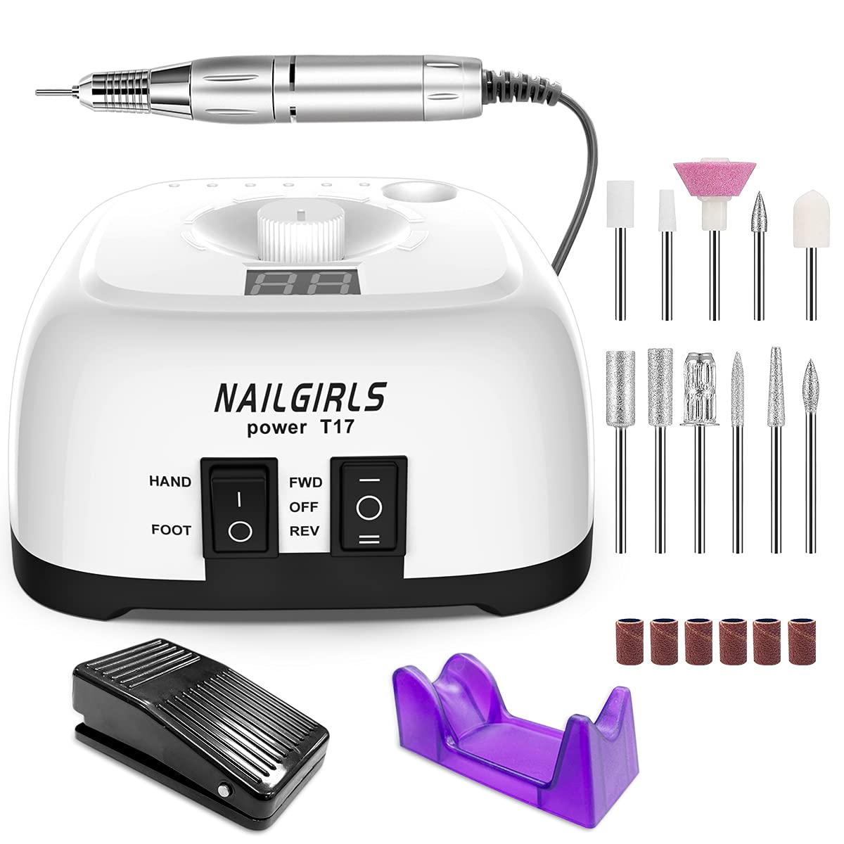 Amazon.co.jp: NAILGIRLS 電動ネイルマシン 11個のビット ネイルマシン